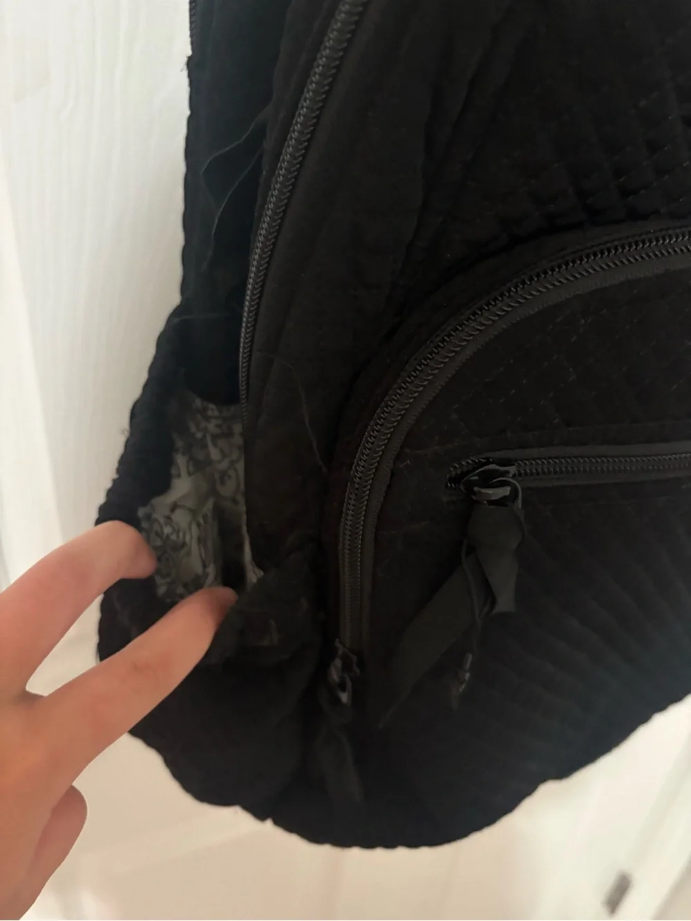 Vera Bradley Black Quilted Backpack